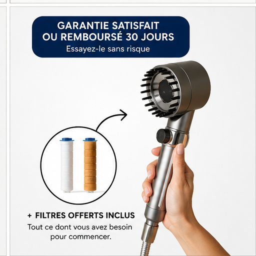 AquaLyria™ | Pommeau de Douche Filtrant Haute Pression